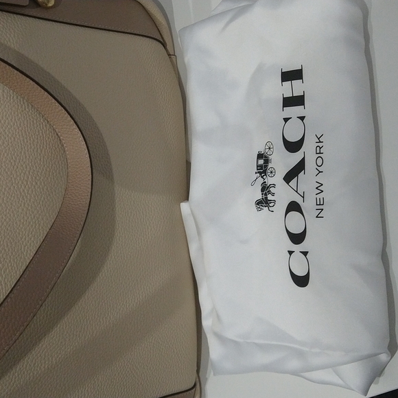 Coach Alana Pebbled Leather Colorblock Tote Bag - Picture 10 of 13